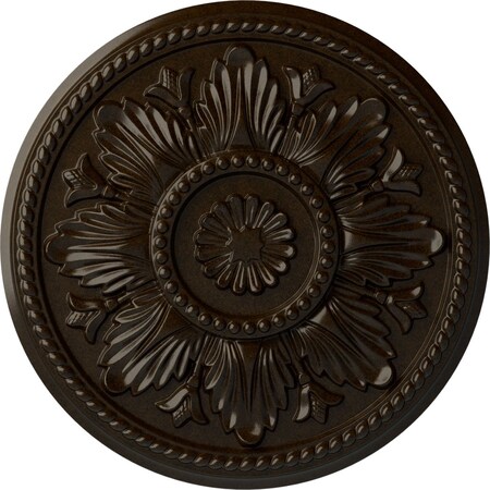 Edinburgh Ceiling Medallion (Fits Canopies up to 5 1/4"), Hand-Painted Bronze, 18"OD x 1 3/4"P